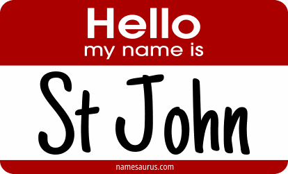 Hello my name is St John png download